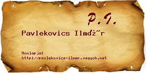 Pavlekovics Ilmár névjegykártya